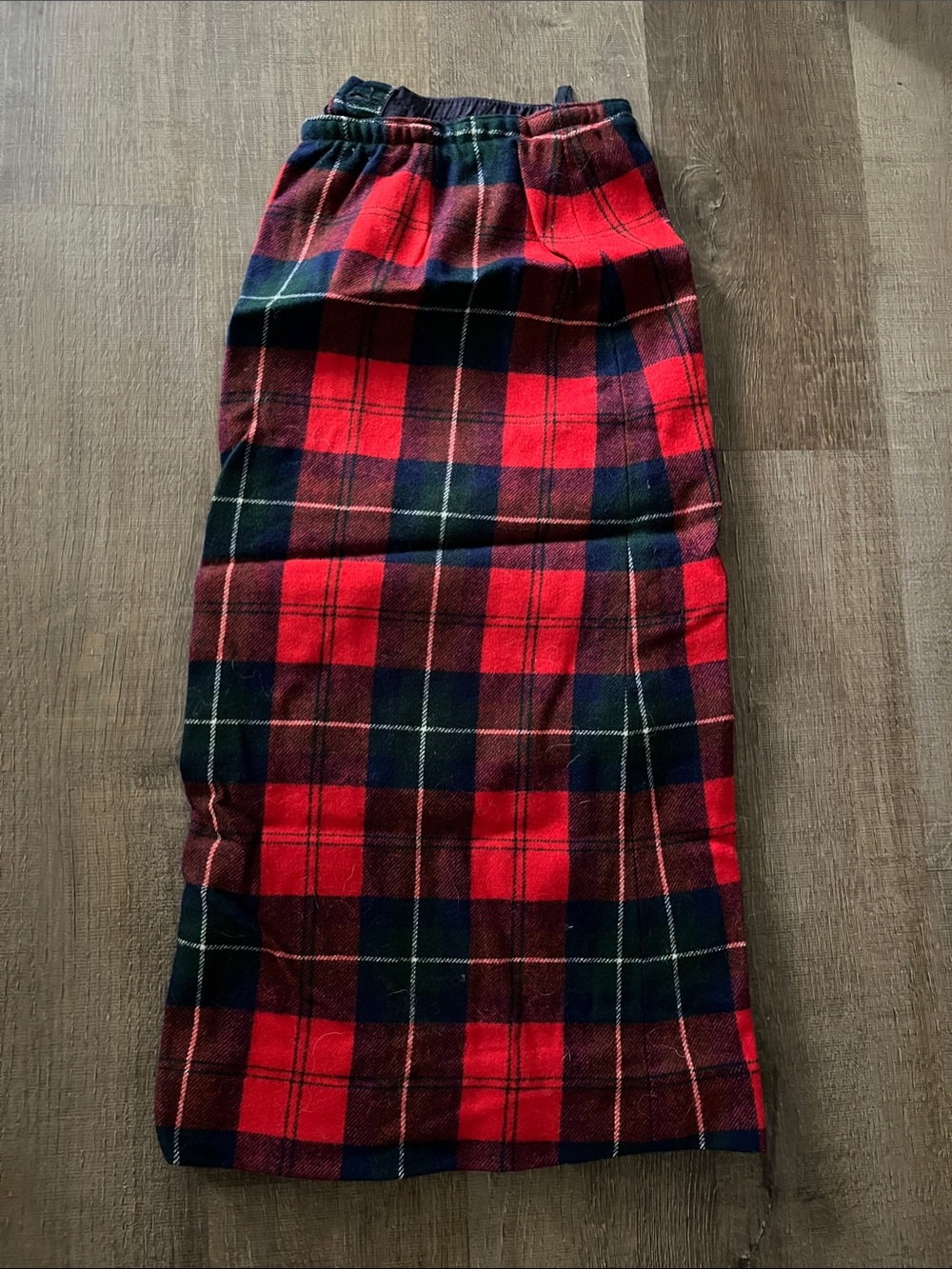 Pendleton Red and Black Plaid Wool Skirt